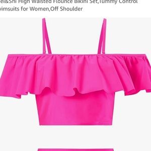 Kaei&Shi Bikini Top, Swimsuit Top for Women - Neon Pink Size Small, PreLoved